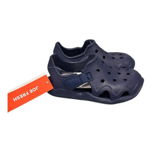 Joe Fresh Clog Sandals Unisex Kids Size 8 Blue Hook Loop Water Shoes Beach